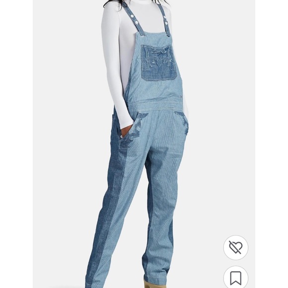 Zadig and Voltaire Patchwork Chambray Overalls - Picture 7 of 8